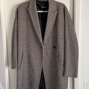 Madewell Keaton cocoon plaid coat